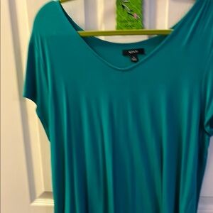 Alfani Green Short Sleeve Relaxed Blouse